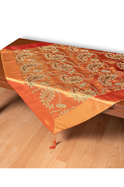 Silk Fashion Σατέν τραπεζομάντηλο 1028 (130cm x 130cm) πορτοκαλί