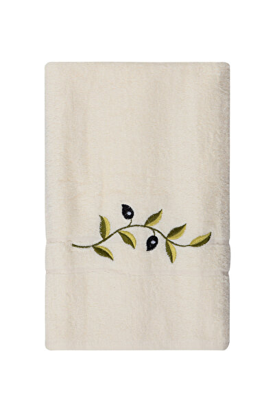 Silk Fashion Πετσέτα προσώπου (50εκ x 100εκ) Εκρου με σχέδιο κλαδιού