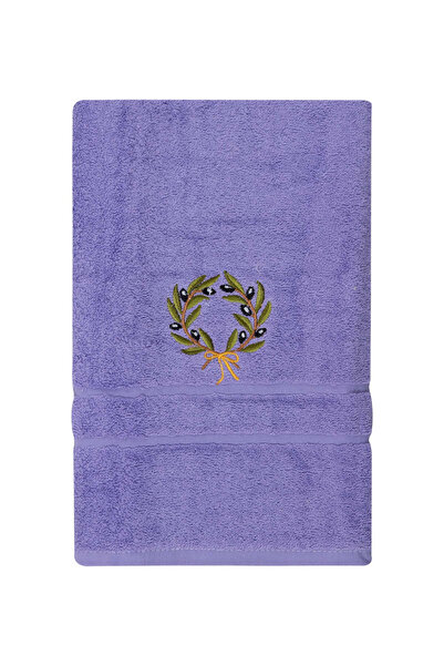 Silk Fashion Πετσέτα προσώπου (50εκ x 100εκ) Μωβ με περίγραμμα