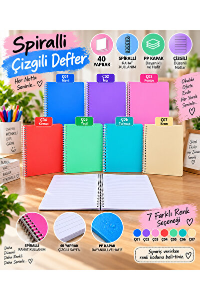Generic Brand A4 Spiral Notebook 40 60 72 96 120 Sheets Lined Grid Notebook P...
