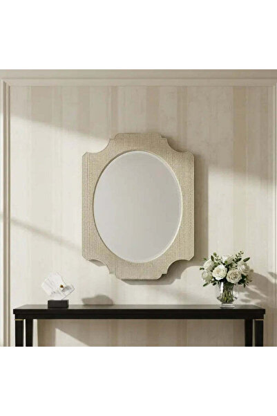 A.R.T. Furniture مرآة بيضاوية لامعة ذات حواف مشطوفة