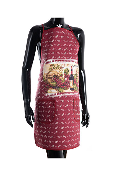 Silk Fashion Ολόσωμη ποδιά με κόκκινο σχέδιο (64εκ x 78εκ) ΕΛΛΑΔΑ