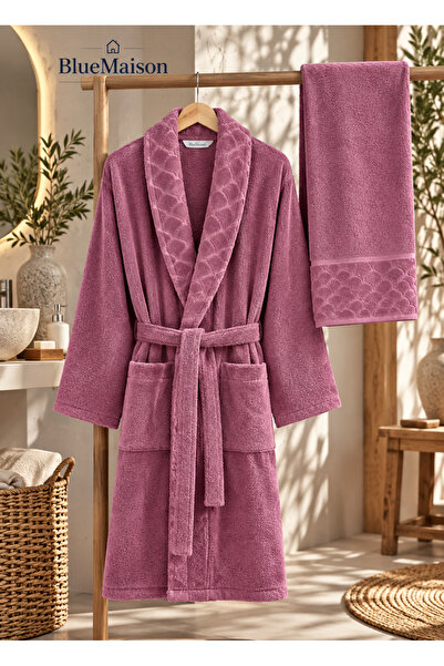 BlueMaison Set halat de baie Midye, prosop individual + halat de baie |   Uni...