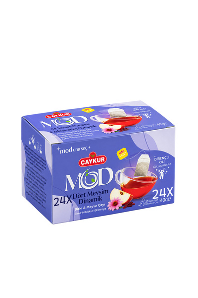 Çaykur Mod Four Seasons Dynamic Cup Tea Bags 2X20 40Gr. Pack of Twenty-Four