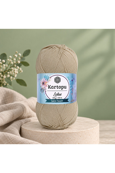 Kartopu Lotus Merserize Görünümlü Microfiber Örgü İpi K861 Taş 1 Adet