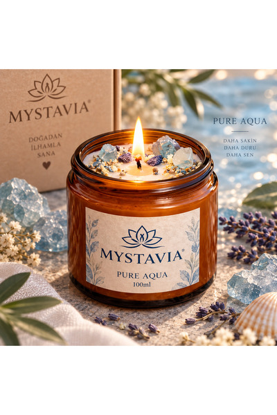 Ferahlatıcı & Arındırıcı Doğal Soya Mum Pure Aqua Ritüel Mum