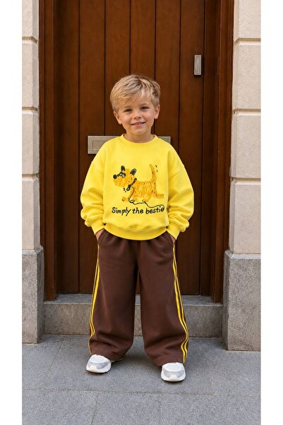 Machetta Children's Simply the Bestie Printed Crew Neck Sweatshirt and Stripe...