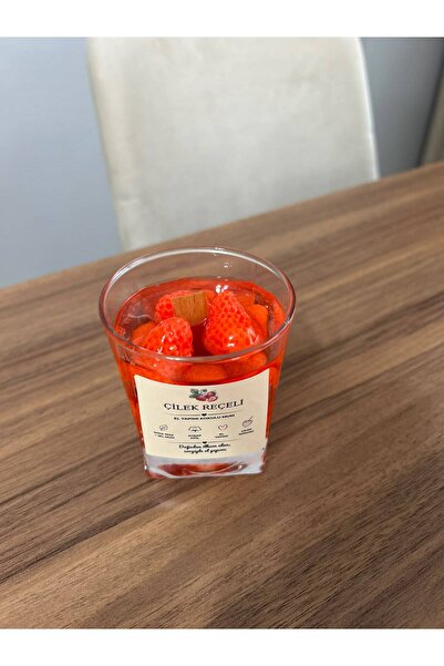 ASELS MUM ÇİLEK REÇELİ BARDAK MUM Hediyelik Dekorasyon,Yeni Yıl,Candle,EV süs...
