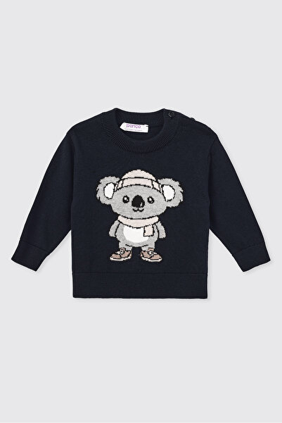 Panço Baby Boy Knitwear Navy Blue Sweater