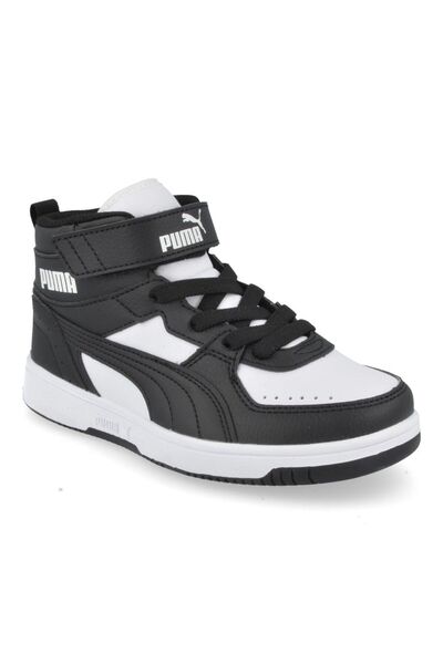 Puma Αθλητικά παπούτσια Rebound JOY μεσαίου ύψους με βέλκρο, Μαύρο/Λευκό, 22 ΕΕ