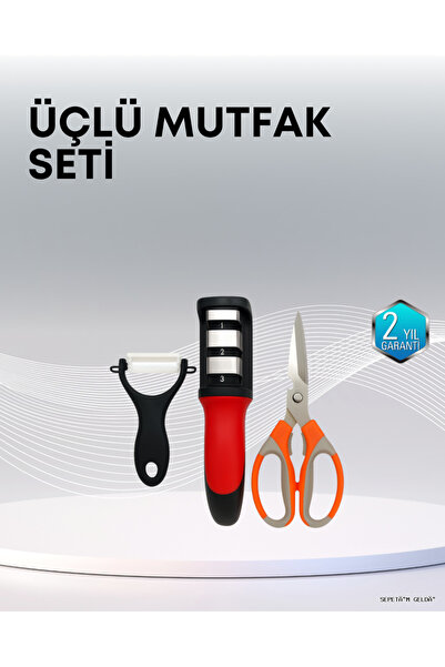 ZERO LAND Spt-Gld Multifunctional Kitchen Scissors Set – Includes 3 Scissors,...