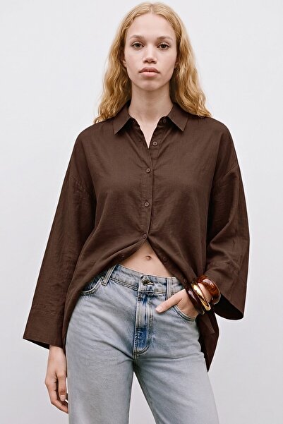 Shopping Shop Wide Sleeve Shirt A.Brown