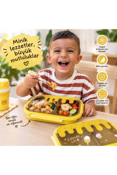 MİLANO BEAUTYS MUGGLE Çelik Beslenme Kabı 3 Bölmeli