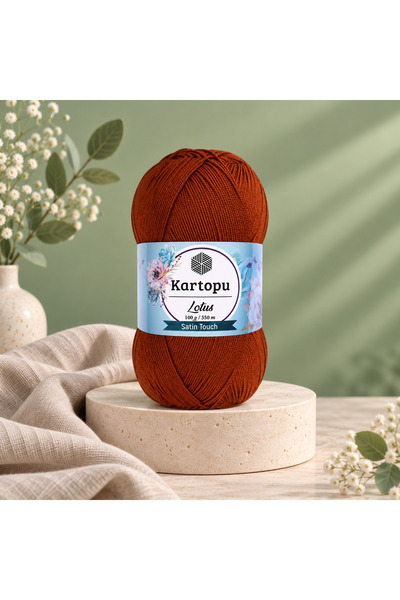 Kartopu Lotus Merserize Görünümlü Microfiber Örgü İpi K834 Taba 1 Adet