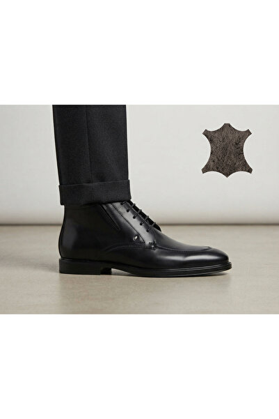MARCO ROCCO Genuine Leather, Fur Lined, Lace-Up, Zippered Boots for Men