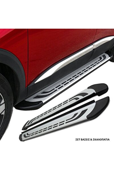 FABA Πλαϊνά Σκαλοπάτια με Βάσεις για Nissan Juke 2011-2019 F15 Ασημί-Μαύρο 17...