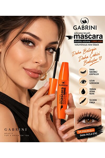 Generic Brand ماسكارا جابريني سيليكون بروش دبل فوليوم لونجلاش - ماسكارا سوداء...