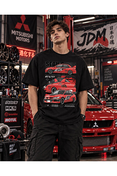 Ghedto Wear Μπλουζάκι Mitsubishi Lancer Evolution JDM με στάμπα αυτοκινήτου σ...