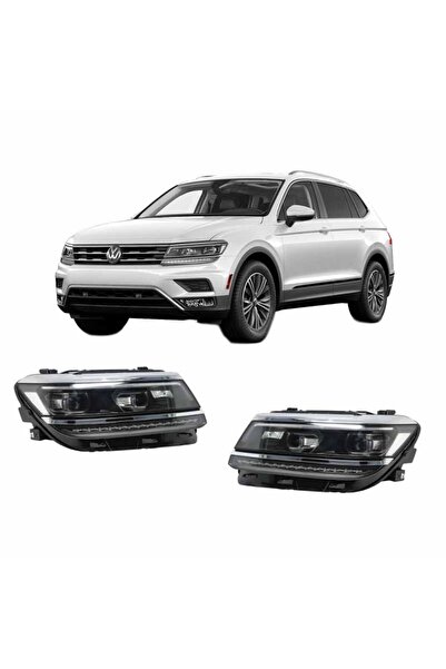 CΑRΝΕR Σετ Εμπρόσθιων Προβολέων για VW Tiguan II mk2 16+ DRL LED Matrix & Δυν...