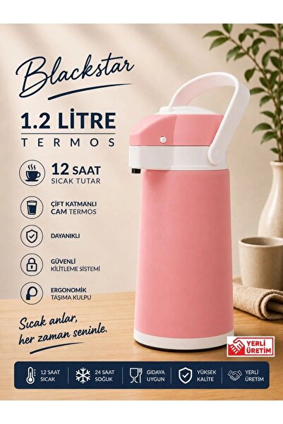 Galeriyo 1.2 Litre Su Termosu Çay Termosu Piknik Termosu