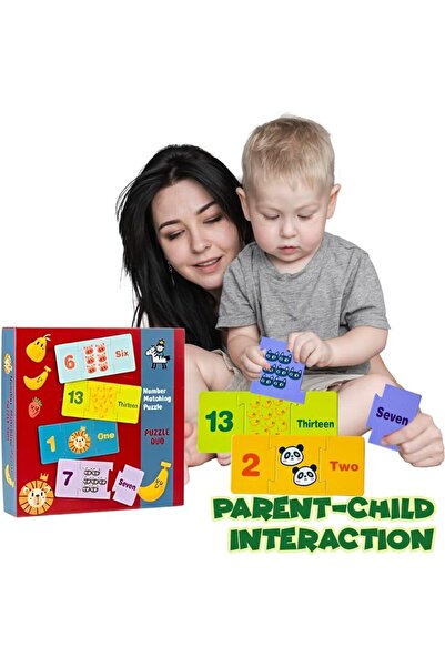 UKR 60 Pcs Puzzle Matching Numbers Duo Kids Jigsaw Puzzle for Toddlers Children Educational Preschool Puzzles Toys