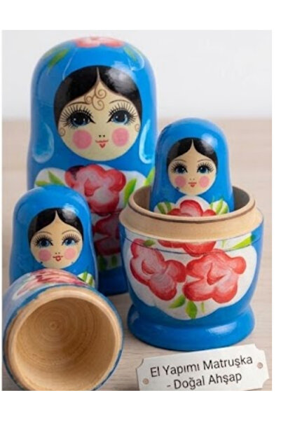 LRS STORE Wooden Matryoshka Doll Set of 5 – Nesting Russian Dolls Hand Painte...
