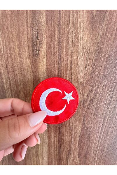 Gönülden Tasarım 6 cm Iron-On Turkish Flag Emblem