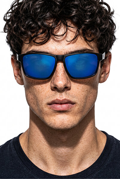Bilge Karga Flyn Black Blue Mirror Men's Sunglasses