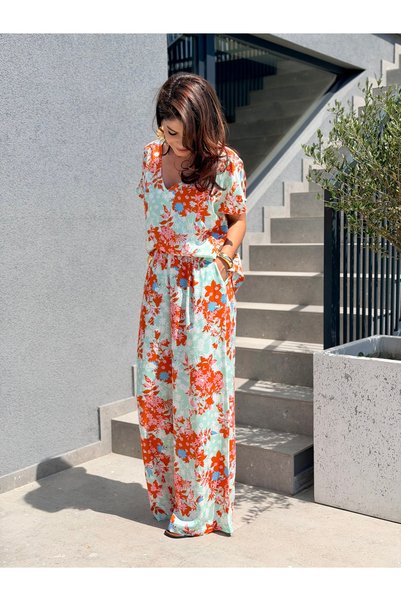 RAMONA BADESCU EXCLUSIVE Iria Top Bottom Set -PAPAYA