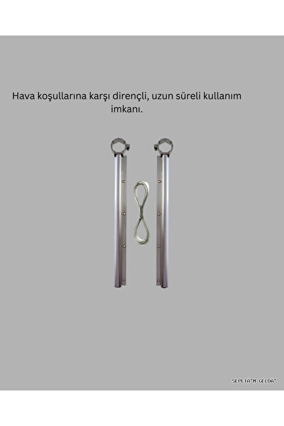 ZERO LAND SPT-GLD 25x60 Балконна закачалка, квадратна, желязна, устойчива на ...