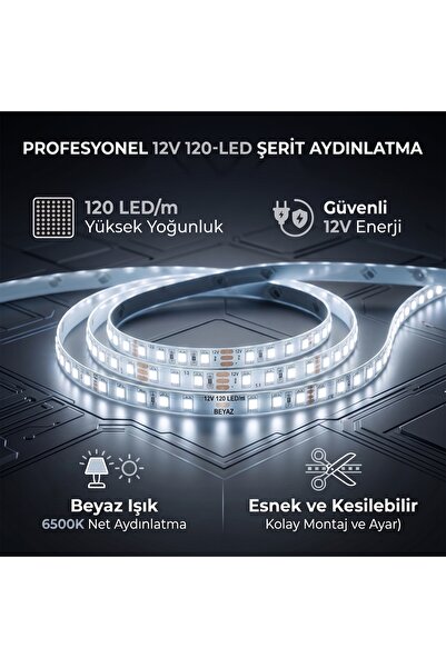 Genel Markalar Mutfak- Basamak- İç Mekan Adaptörsüz/Trafosuz 5m-10m-15m 12V P...