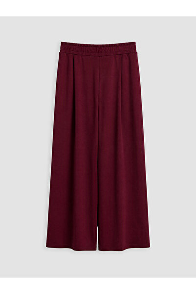LC Waikiki Vizyon New Season Burgundy Plus Size Women's Sweatpants