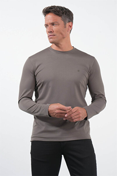 İmza Knitted Standard Fit Khaki Men's Sweatshirt 1013260150