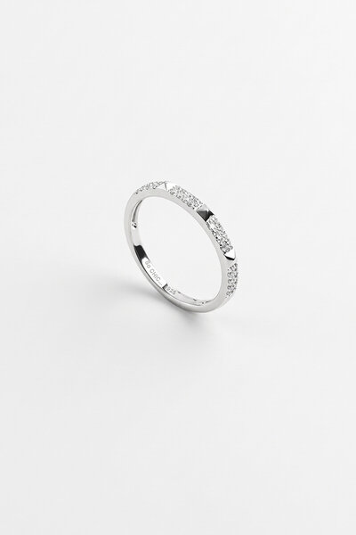 So CHIC... Minimal Tasarım 18 Ayar Beyaz Altın Kaplama Gümüş Yüzük