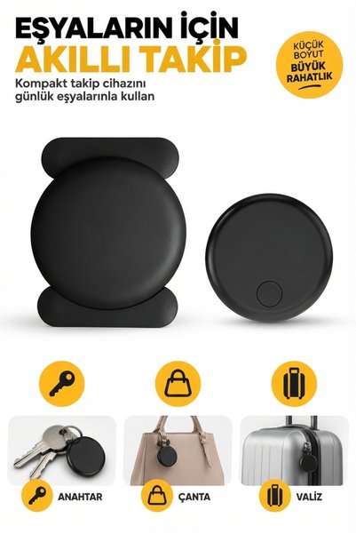 SOLEZON Akıllı Takip Cihazı iOS Android Uyumlu Anahtarlıklı Eşya Bulucu Bluetooth Akıllı Takip Cihazı