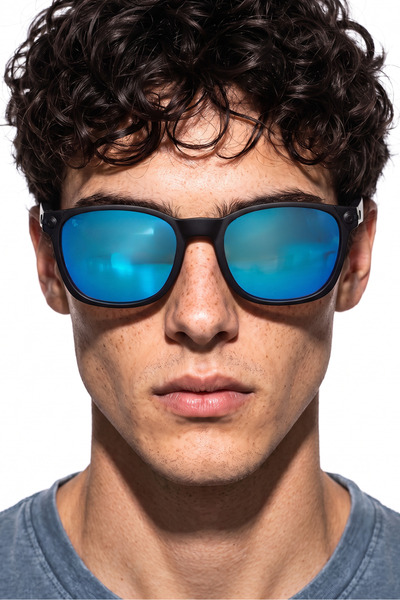 Bilge Karga Relsa Black Blue Mirror Men's Sunglasses