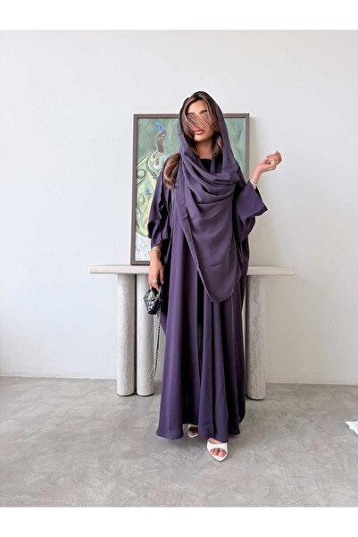 AYA Mwt5050 - Plain Purple Crepe Nishabat Style