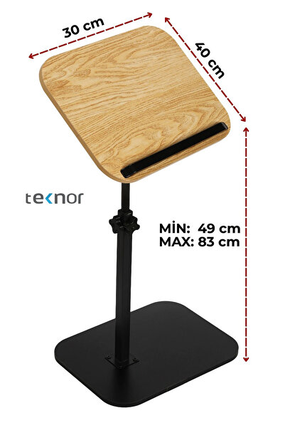 Teknor Ayarlanabilir Laptop Sehpası– MDF Tablalı Ayaklı Portatif Sehpa 30x40 ...