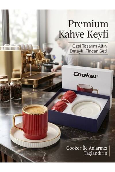 Cooker 2'li kahve fincan takımı