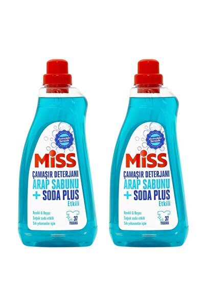 Miss Sıvı Çamaşır Deterjanı Arap Sabunu + Soda Etkili 1.5 lt 2 li