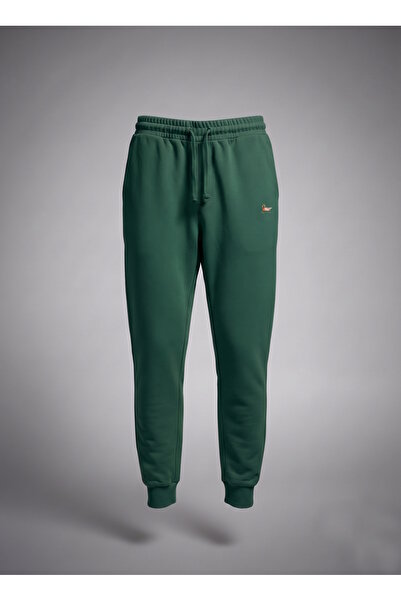 Les Canards Pantaloni de trening jogger din bumbac elastic cu talie reglabilă...