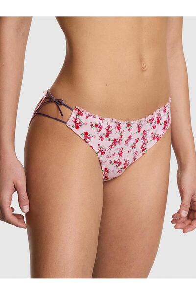 PINK Pamuklu Yandan Bağlamalı Bikini Külotu