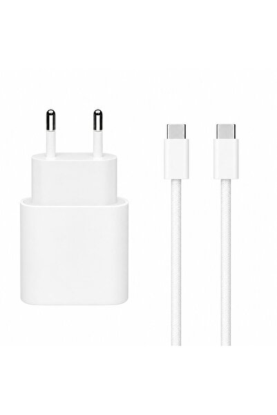 Flayse iPhone 15 Pro Max Type-C 25W Hızlı Şarj Adaptörü ve Type-C Şarj Kablosu