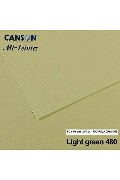 Canson DOKULU FON KARTONU 50x65 cm 160gr 480 VERTAMANDE (çağla yeşili) 1 ADET