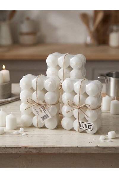 EkoStore Eritmelik Outlet Mini Mum 1200 Gr. Beyaz Renk Geri Dönüştürülebilir
