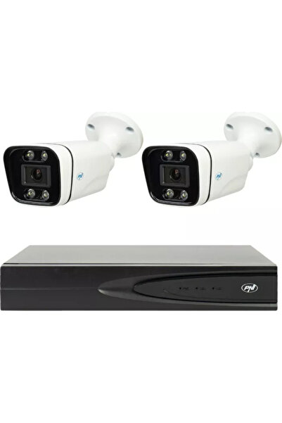 PNI Pachet supraveghere video NVR POE House IP810, 2 camere IP8POE, 8MP si ca...