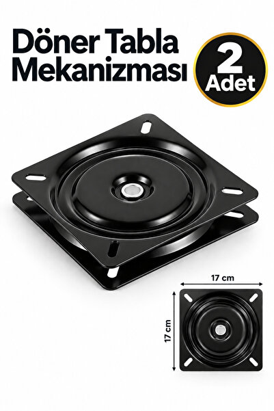 Dünya Sünger 2 Adet 17x17 cm Döner Tabla Mekanizması – 360 Derece Dönebilen M...