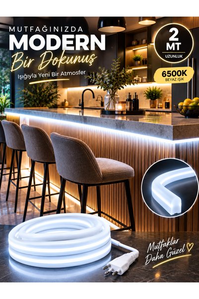 Genel Markalar NOAS YL42-0001 Neon LED 6500K BEYAZ 220V 2 Metre Kablolu Fişli...