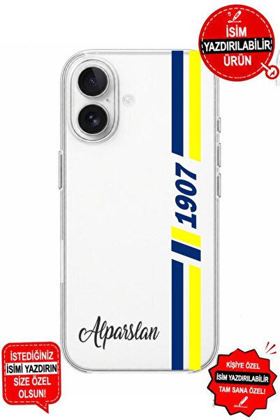 3GEN CASE iPhone 17 Uyumlu Kişiye Özel İsim Eklenebilir Desenli Şeffaf Siliko...