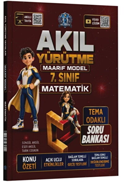 Akıl Yürütme Yayınları 7. Sınıf Matematik Maarif Model Tema Odaklı Soru Banka...